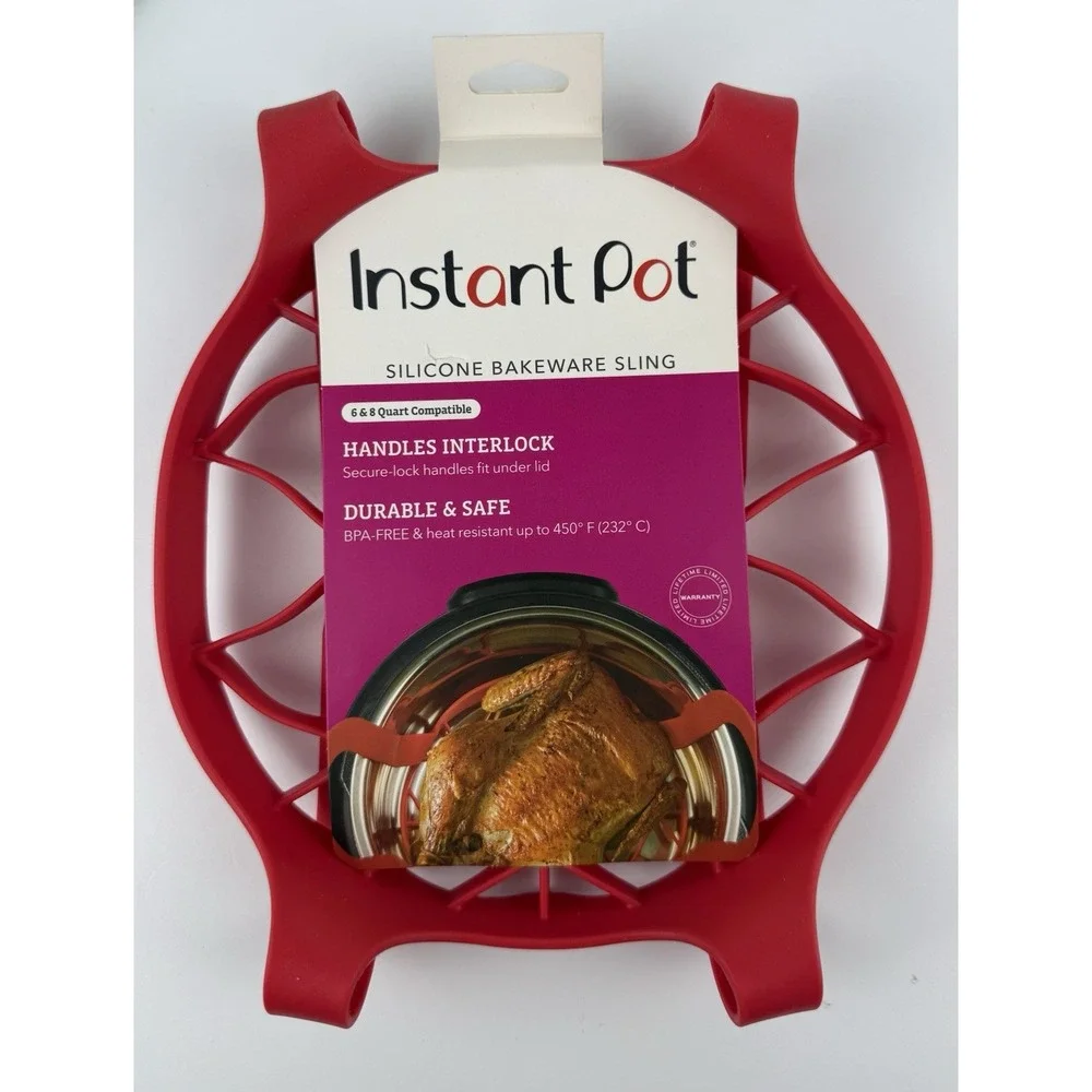 Instant Pot Silicone Steamer Basket Green 6 Qt & 8 Qt BPA Free Pressure Cooker